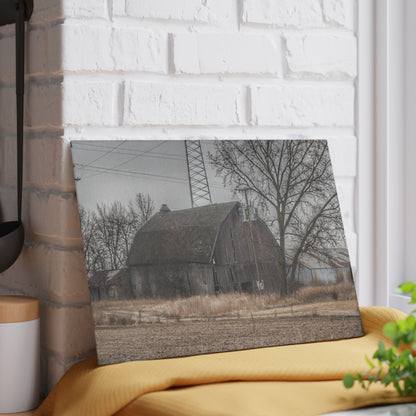 U R There Photography Barnes Road End of Days Rustic Farmhouse Tempered-Glass Cutting Board