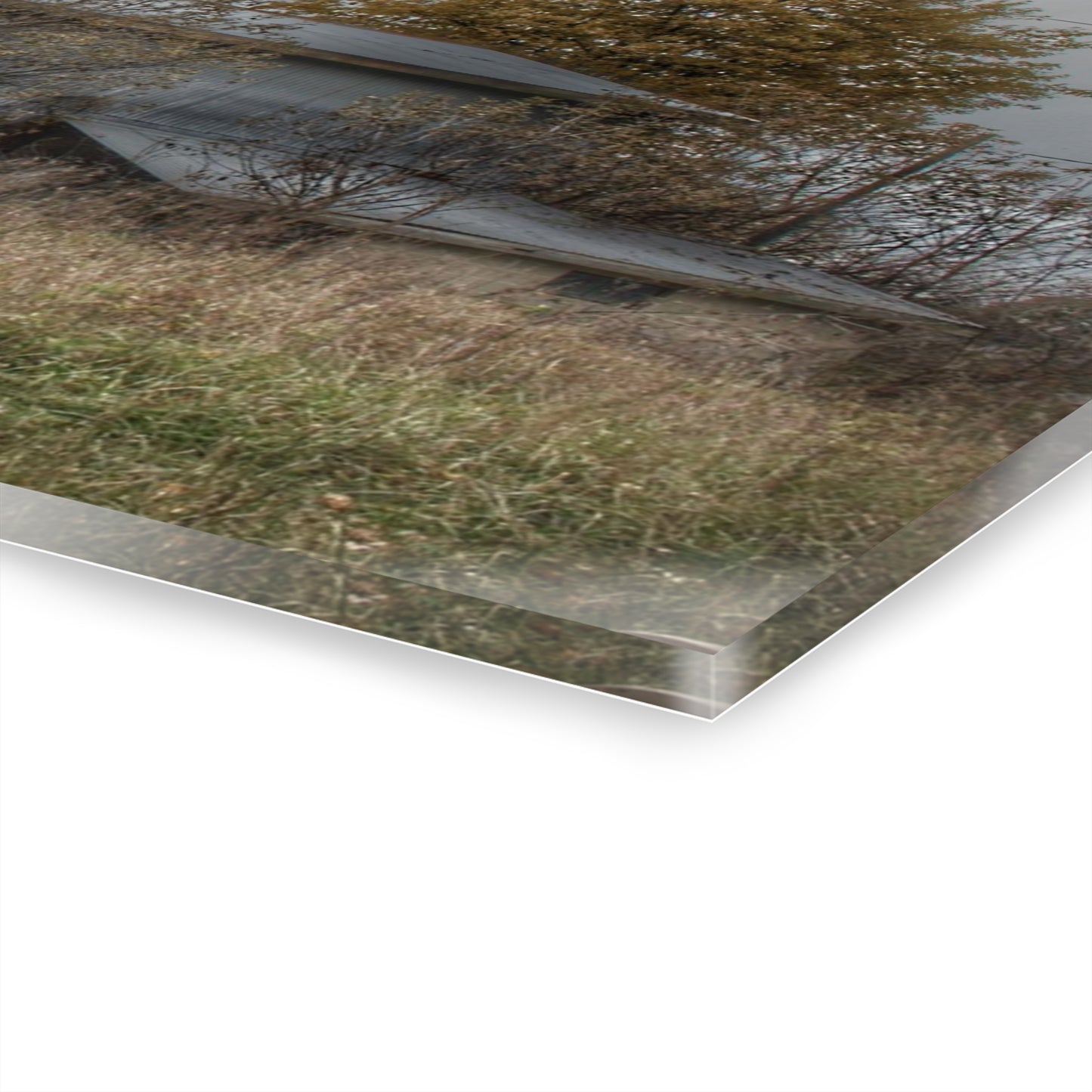 U R There Photography Bordman Road Grey Rustic Farmhouse Acrylic Wall Print