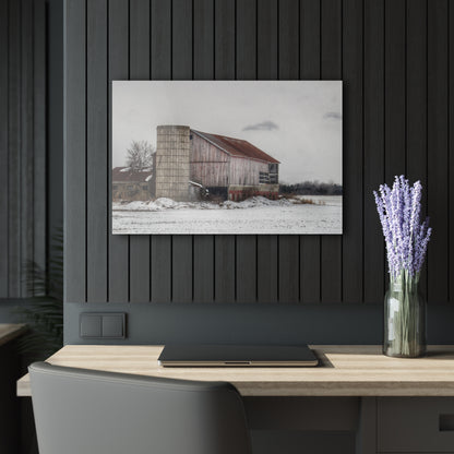 U R There Photography Babcock Road Grey Rustic Farmhouse Acrylic Wall Print