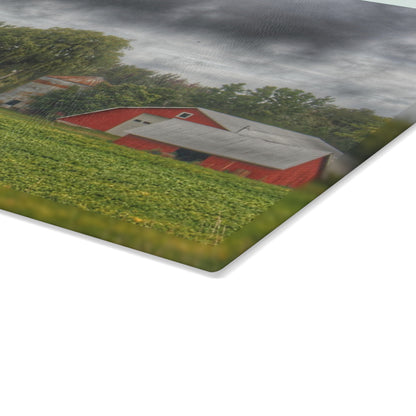 U R There Photography Kingston Road Trio I Rustic Farmhouse Tempered-Glass Cutting Board