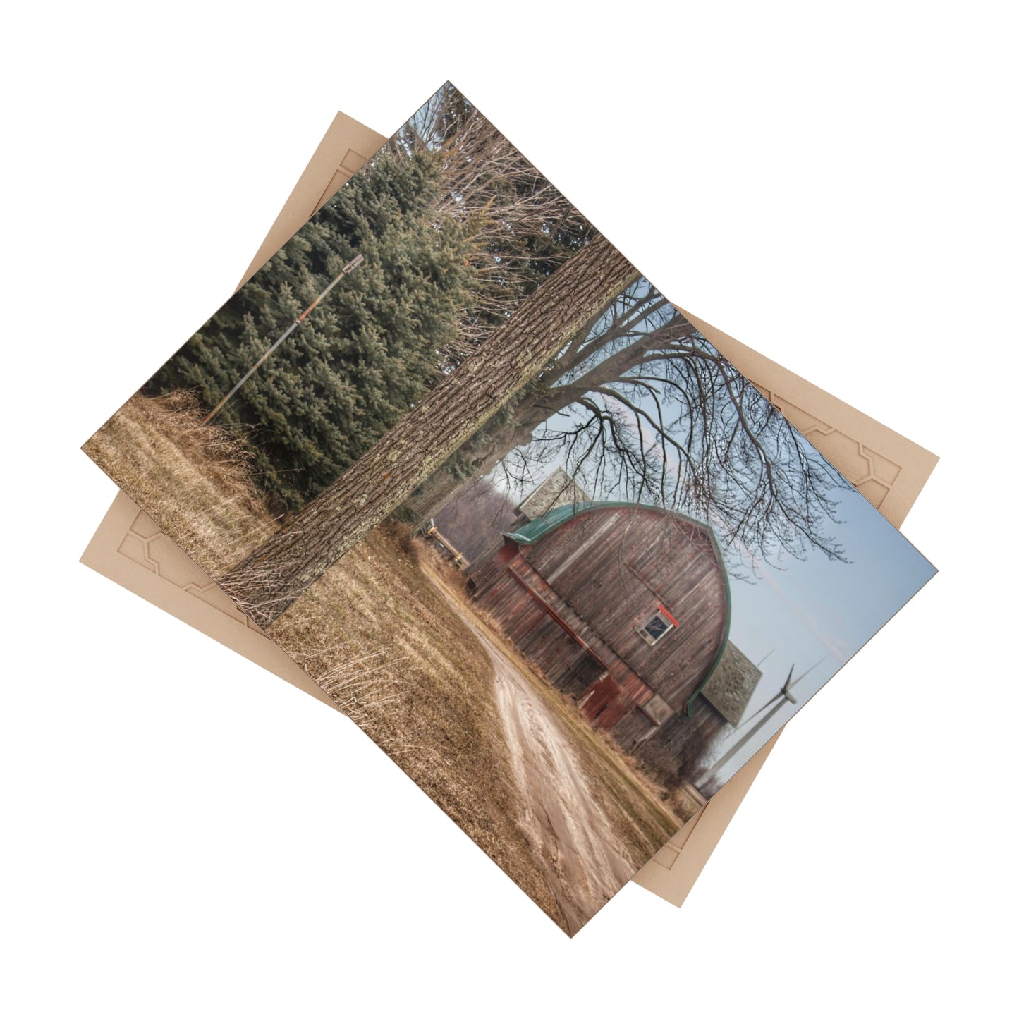 U R There Photography Barn of Deckerville Road Rustic Farmhouse Decorative Ceramic Tile