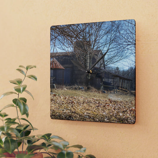 U R There Photography Hagerman Hidden Rustic Farmhouse Acrylic Analog Wall Clock