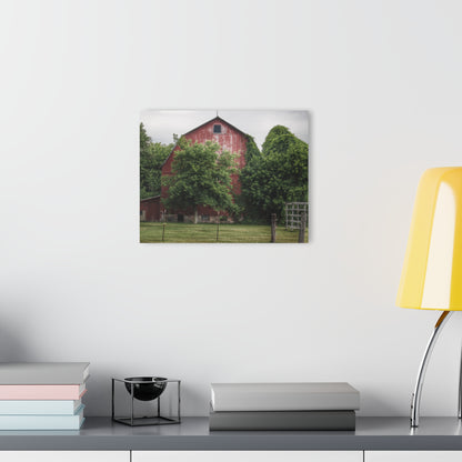 U R There Photography Otter Lake Road Hidden Red Rustic Farmhouse Acrylic Wall Print