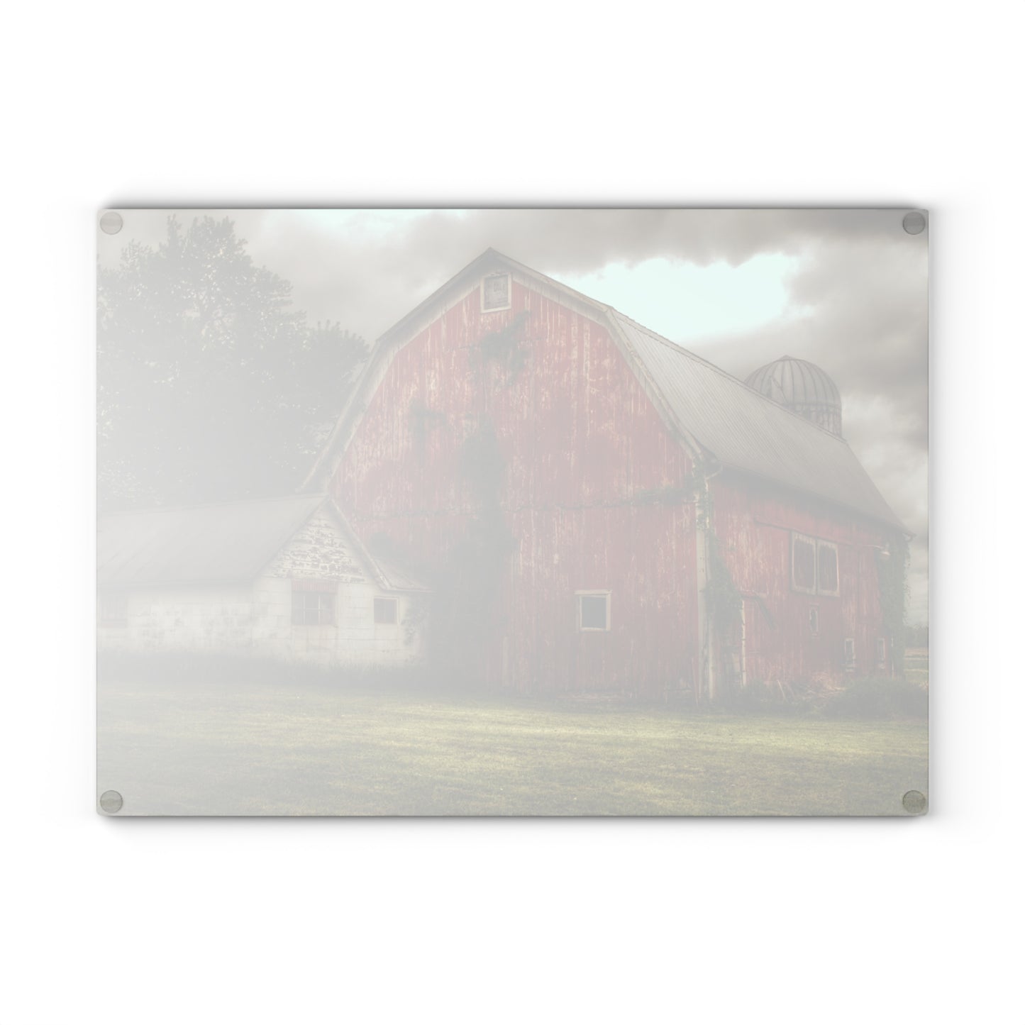 Barn Boutique Rustic Tempered-Glass Cutting Board| Stanley Road Red I