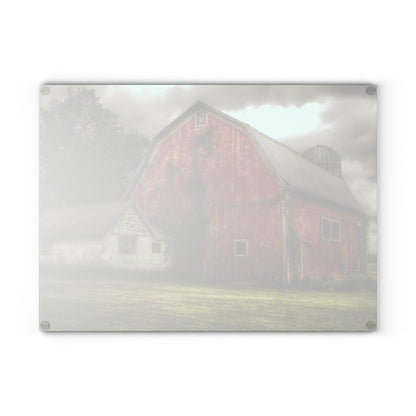 Barn Boutique Rustic Tempered-Glass Cutting Board| Stanley Road Red I