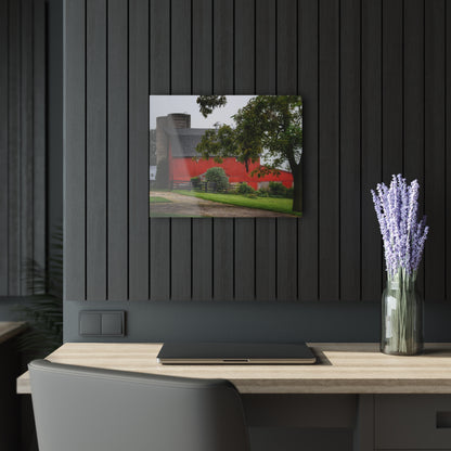 U R There Photography Five Lakes Road Red II Rustic Farmhouse Acrylic Wall Print