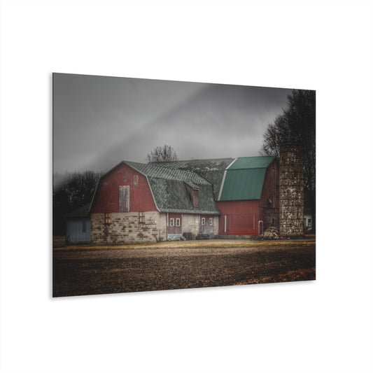 U R There Photography Arbela Reds Rustic Farmhouse Acrylic Wall Print