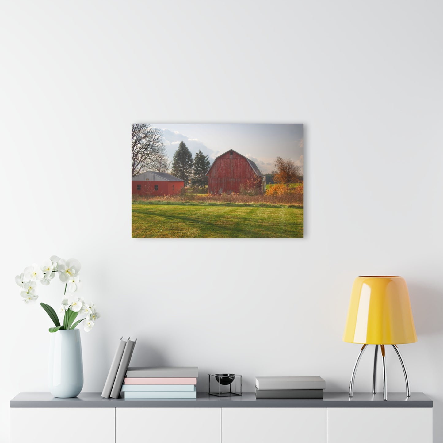 U R There Photography Invitational Drive Red Rustic Farmhouse Acrylic Wall Print