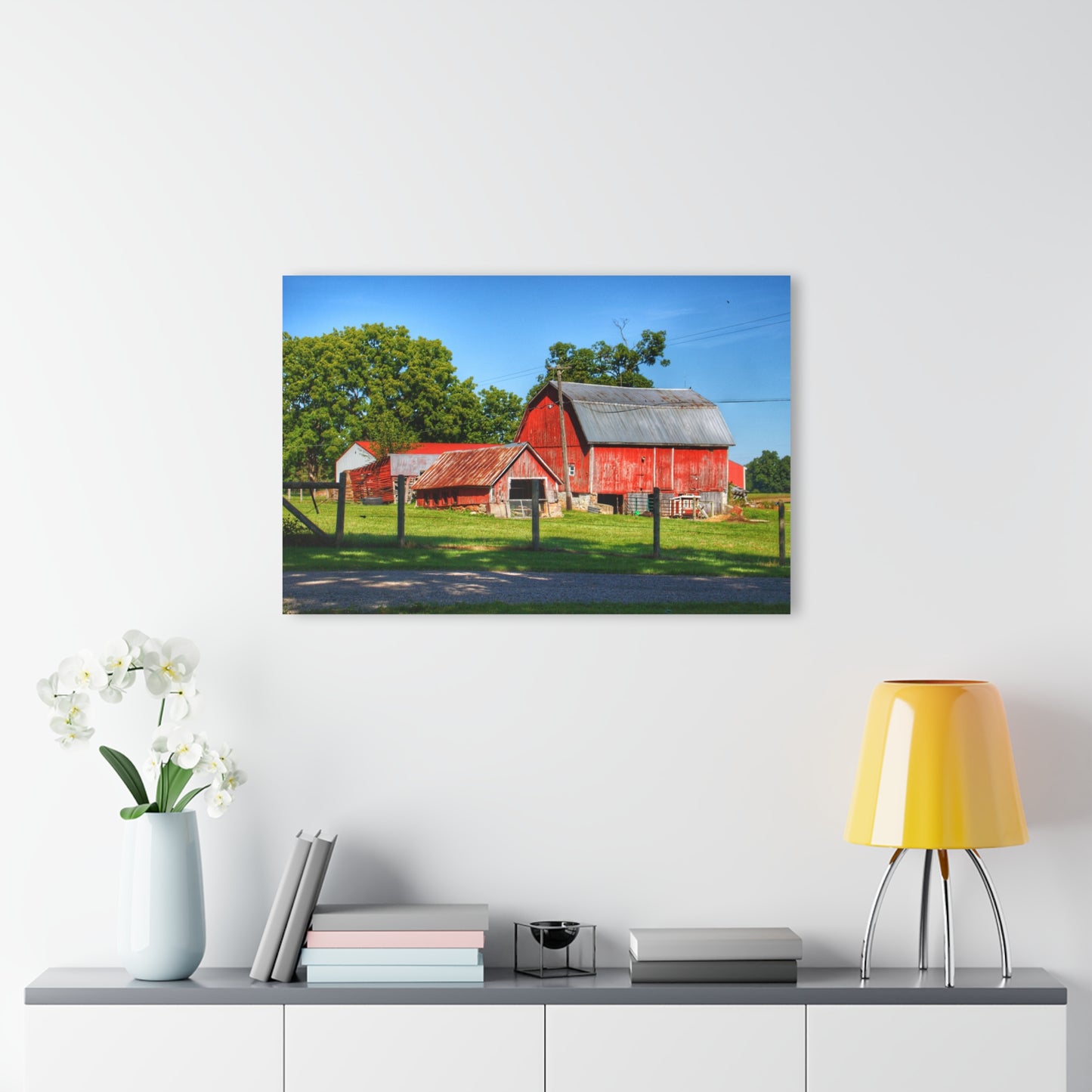 U R There Photography Frances Road Reds I Rustic Farmhouse Acrylic Wall Print