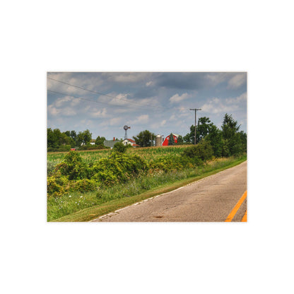 U R There Photography Across the Field in Elba I Rustic Farmhouse Decorative Ceramic Tile