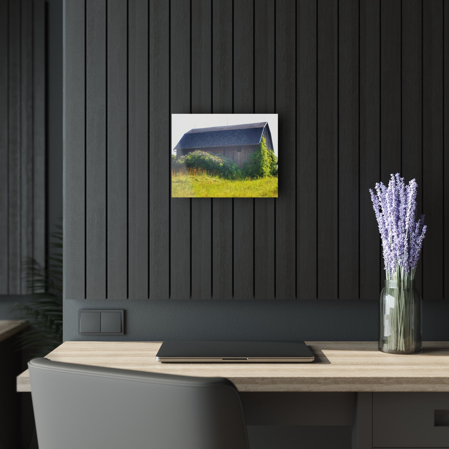 U R There Photography North Lake Pleasant Road Old Grey Rustic Farmhouse Acrylic Wall Print