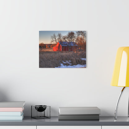 Barn Boutique Modern Farmhouse Acrylic Wall Print| Early Spring on Mount Morris Road I