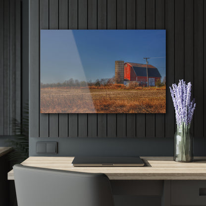 U R There Photography Applegate Road Red Rustic Farmhouse Acrylic Wall Print