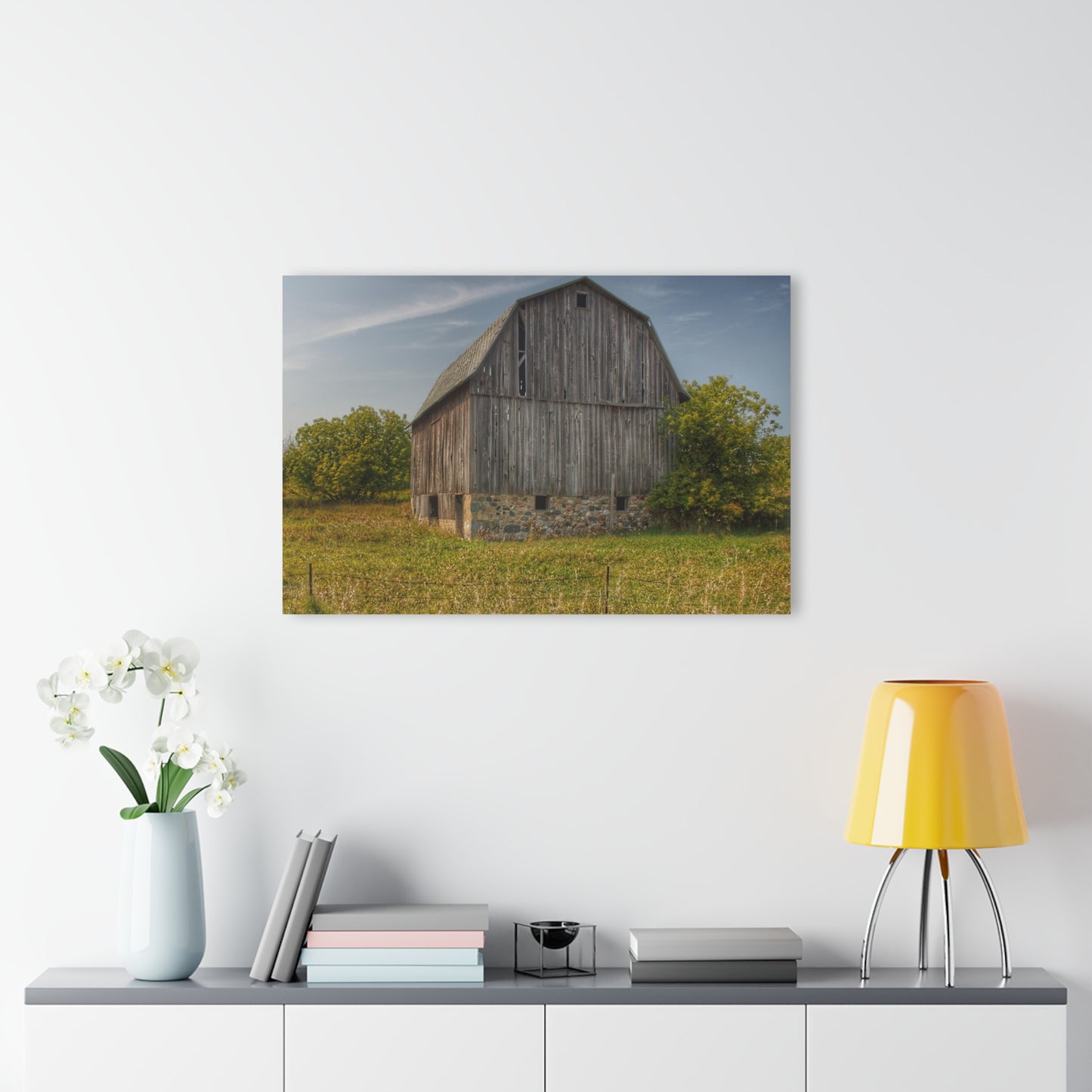 U R There Photography Cat Lake Grey II Rustic Farmhouse Acrylic Wall Print