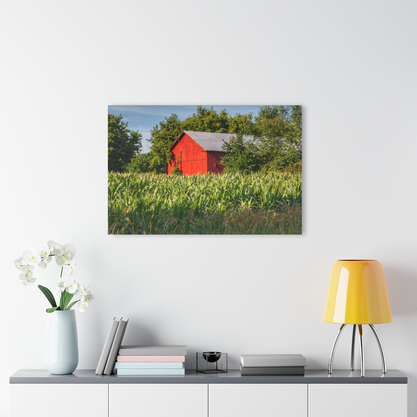 U R There Photography Willard Road Red III Rustic Farmhouse Acrylic Wall Print