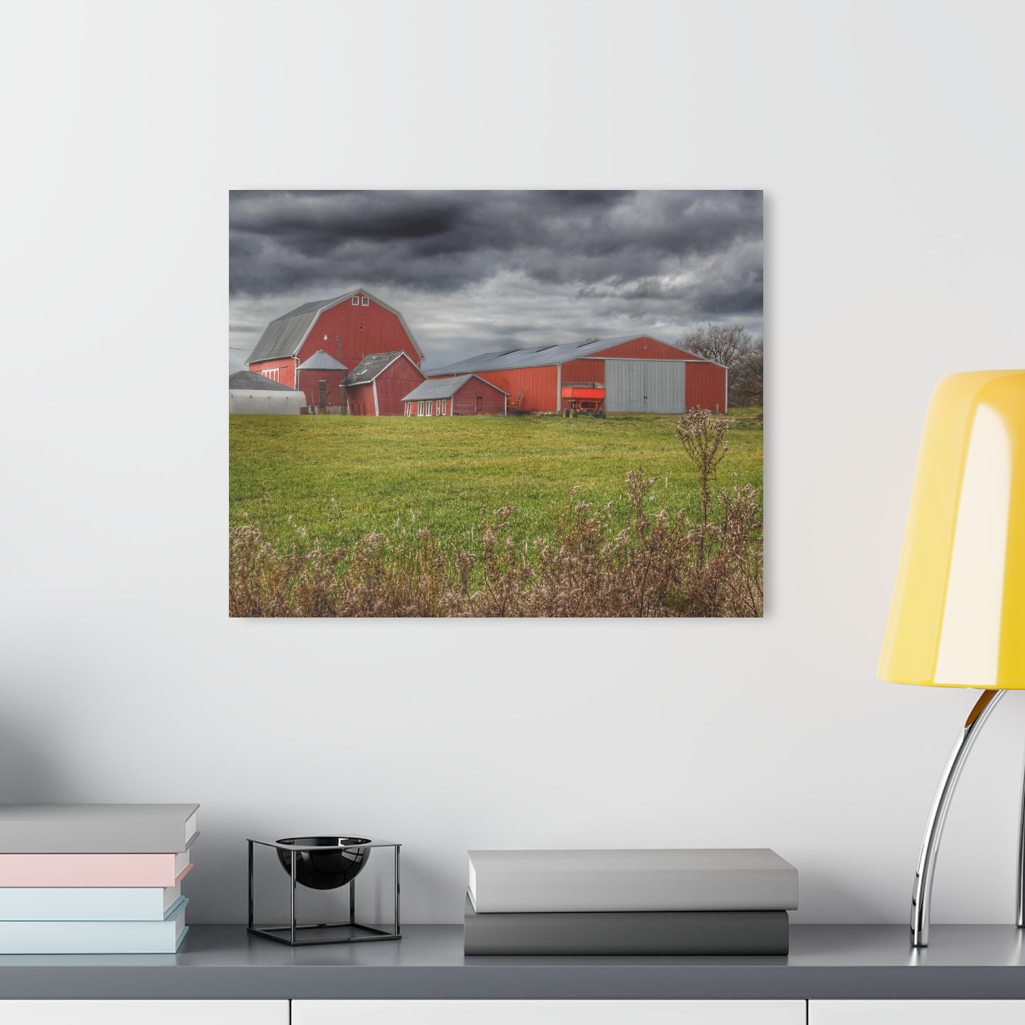 U R There Photography Castle Road Reds Rustic Farmhouse Acrylic Wall Print