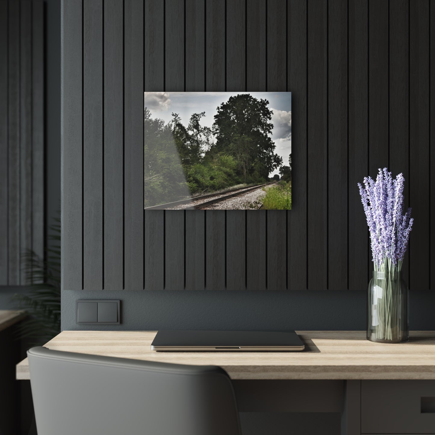 U R There Photography Michigan Rails Rustic Farmhouse Acrylic Wall Print