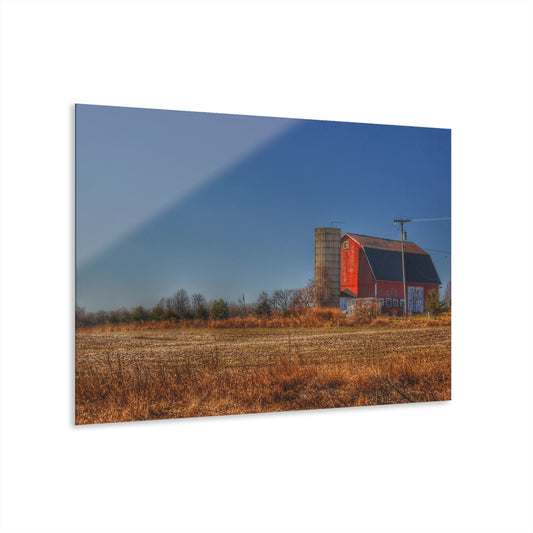 U R There Photography Applegate Road Red Rustic Farmhouse Acrylic Wall Print