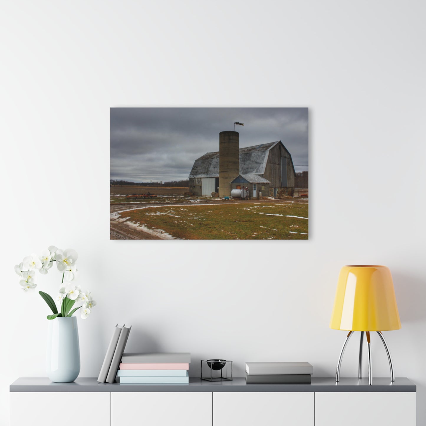 U R There Photography Chapman Road Grey I Rustic Farmhouse Acrylic Wall Print