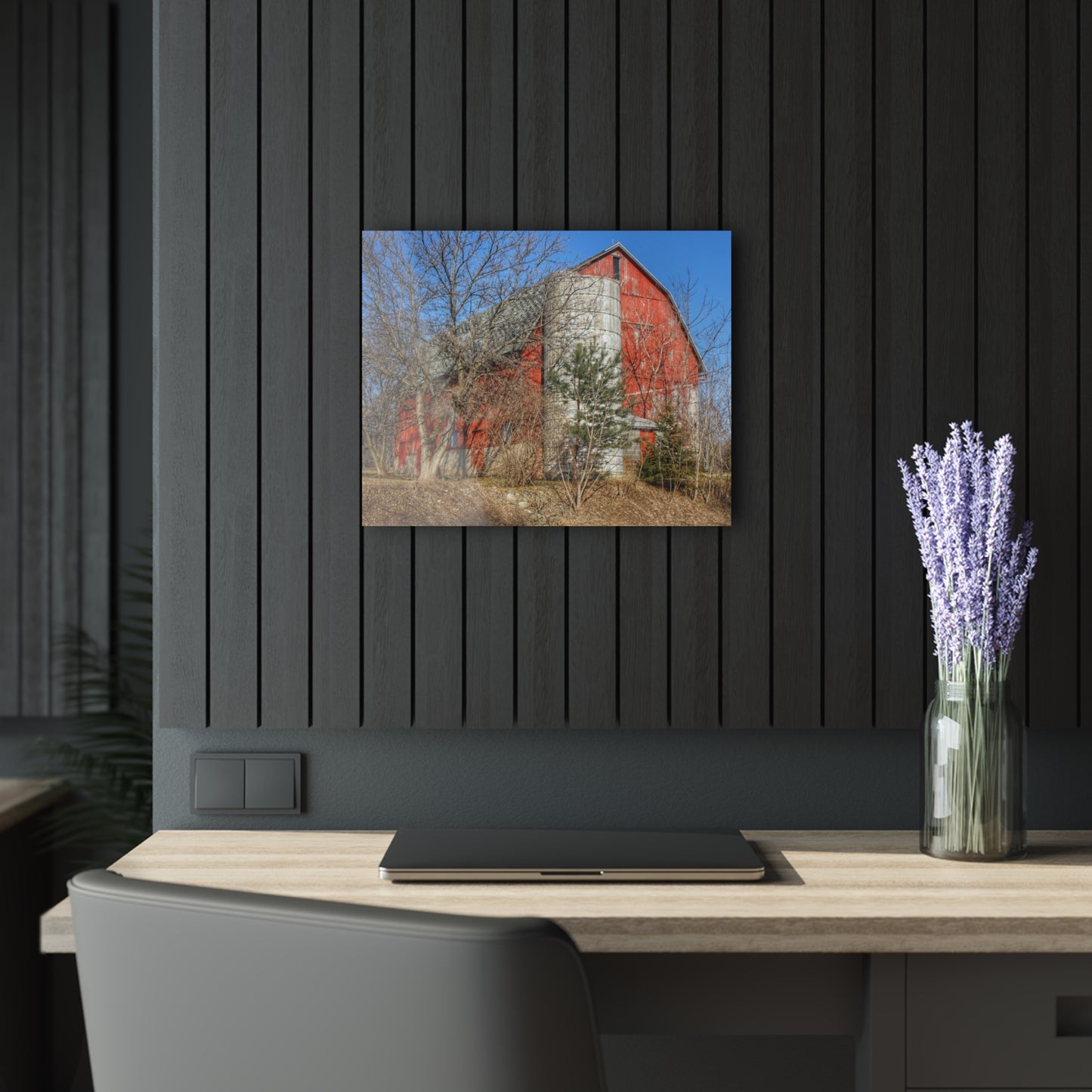 U R There Photography Van Dyke Red I Rustic Farmhouse Acrylic Wall Print