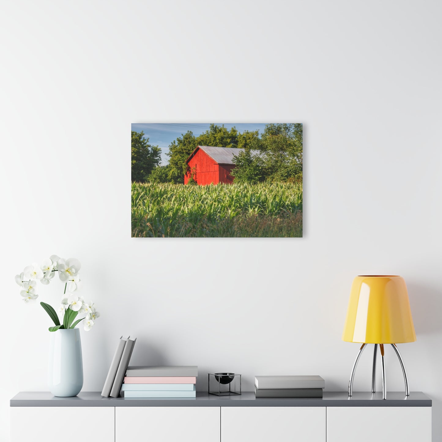 U R There Photography Willard Road Red III Rustic Farmhouse Acrylic Wall Print