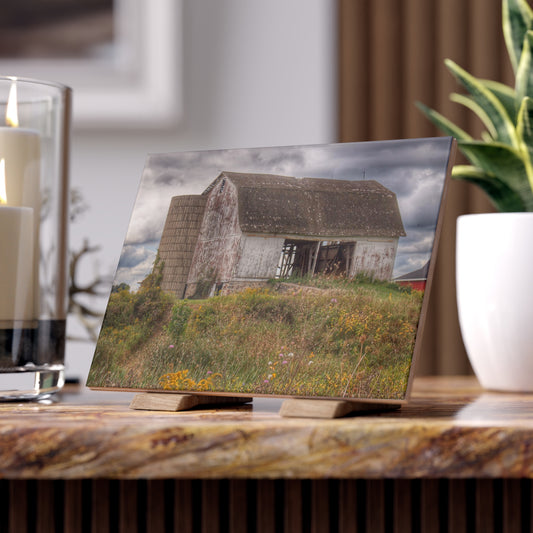 U R There Photography Castle Road White Rustic Farmhouse Decorative Ceramic Tile