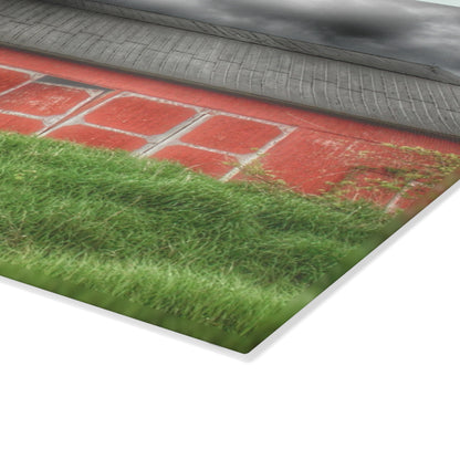 U R There Photography Stanley Road Red II Rustic Farmhouse Tempered-Glass Cutting Board