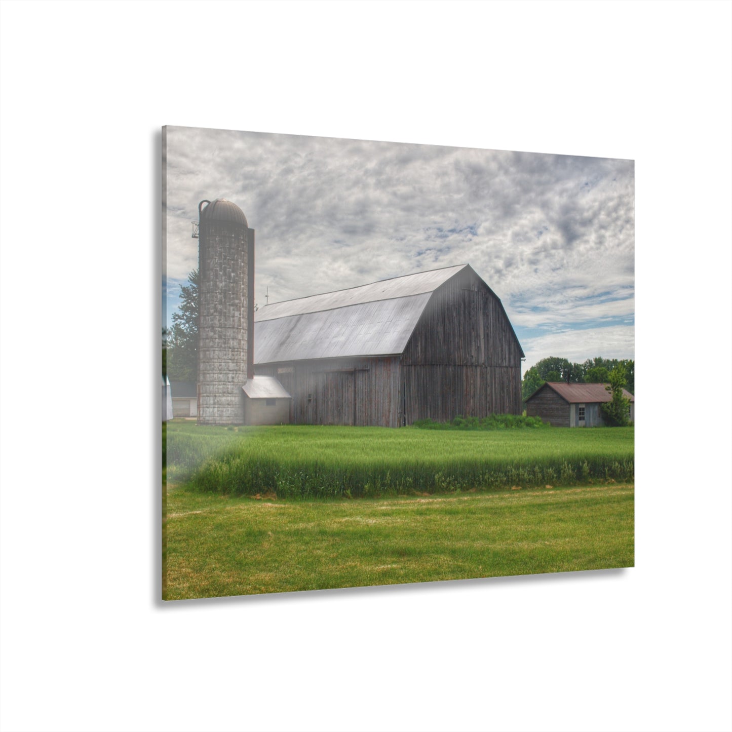 U R There Photography West Tuscola Road Grey Rustic Farmhouse Acrylic Wall Print