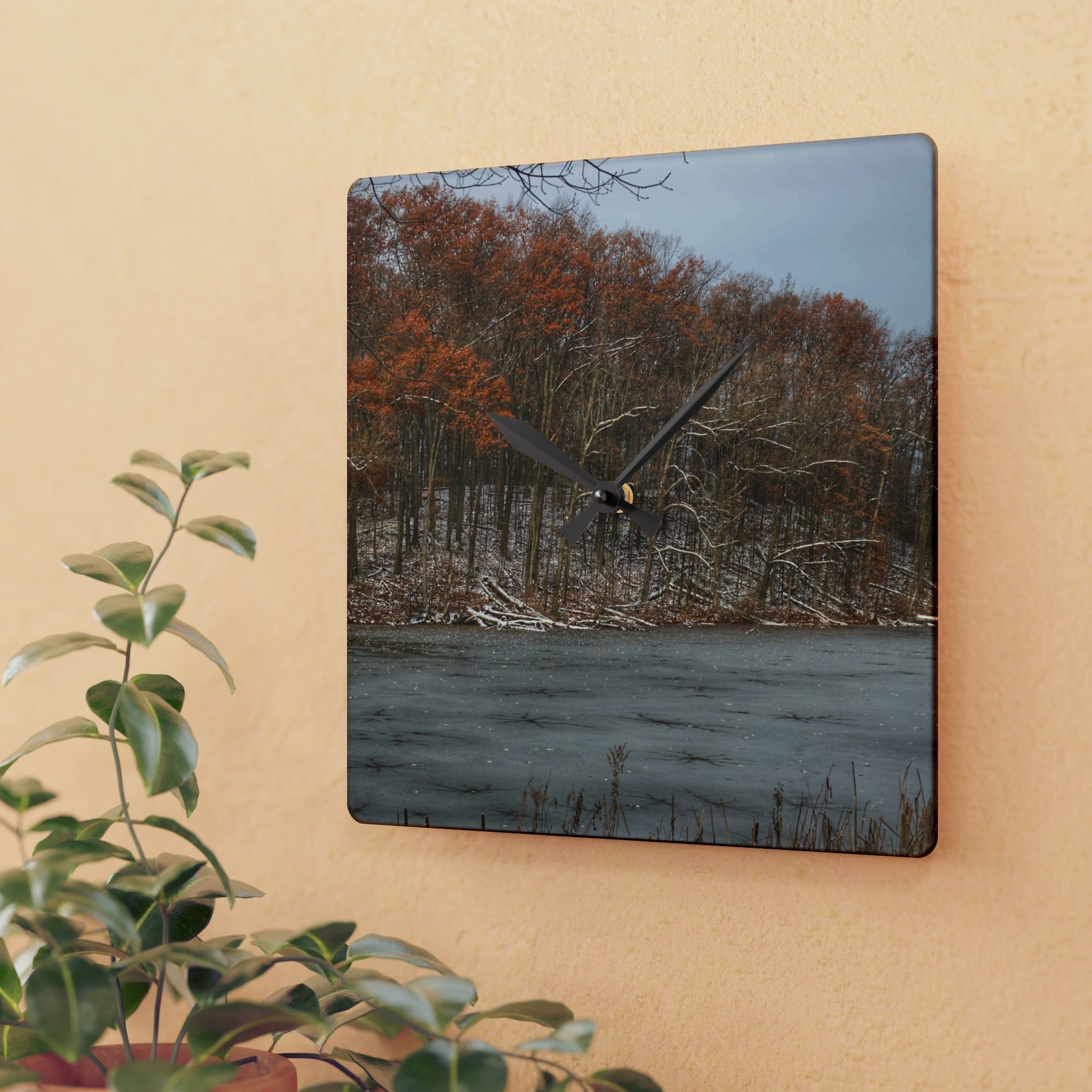 Rustic Farmhouse Wall Clock featuring The Freeze of Thornville