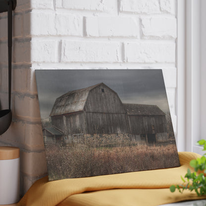 U R There Photography Majestic Grey Rustic Farmhouse Tempered-Glass Cutting Board