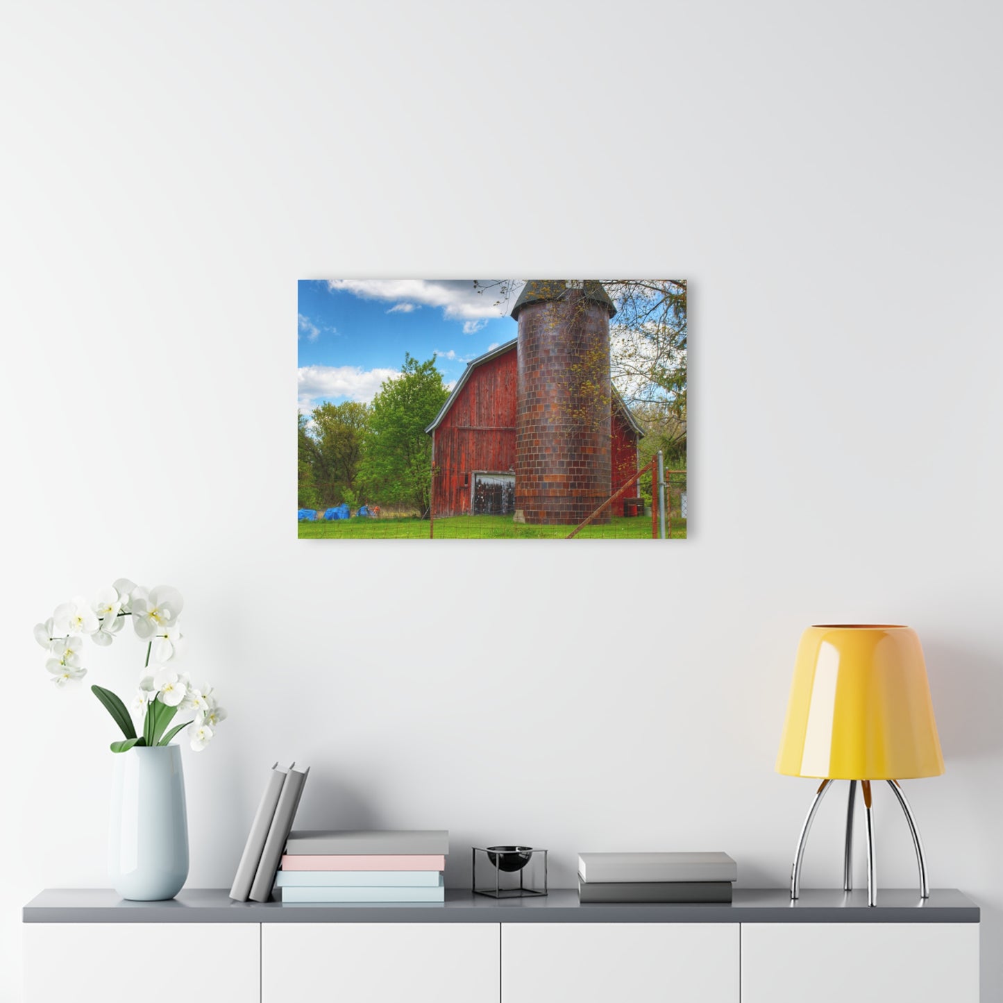 Barn Boutique Modern Farmhouse Acrylic Wall Print| Mead Road Red