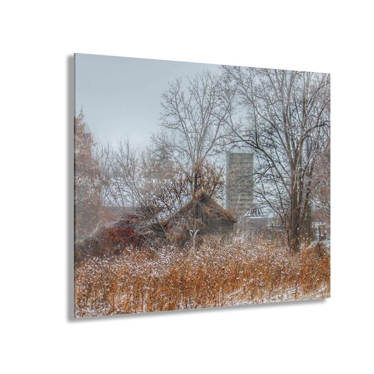 U R There Photography Wale Road Hidden Grey Rustic Farmhouse Acrylic Wall Print