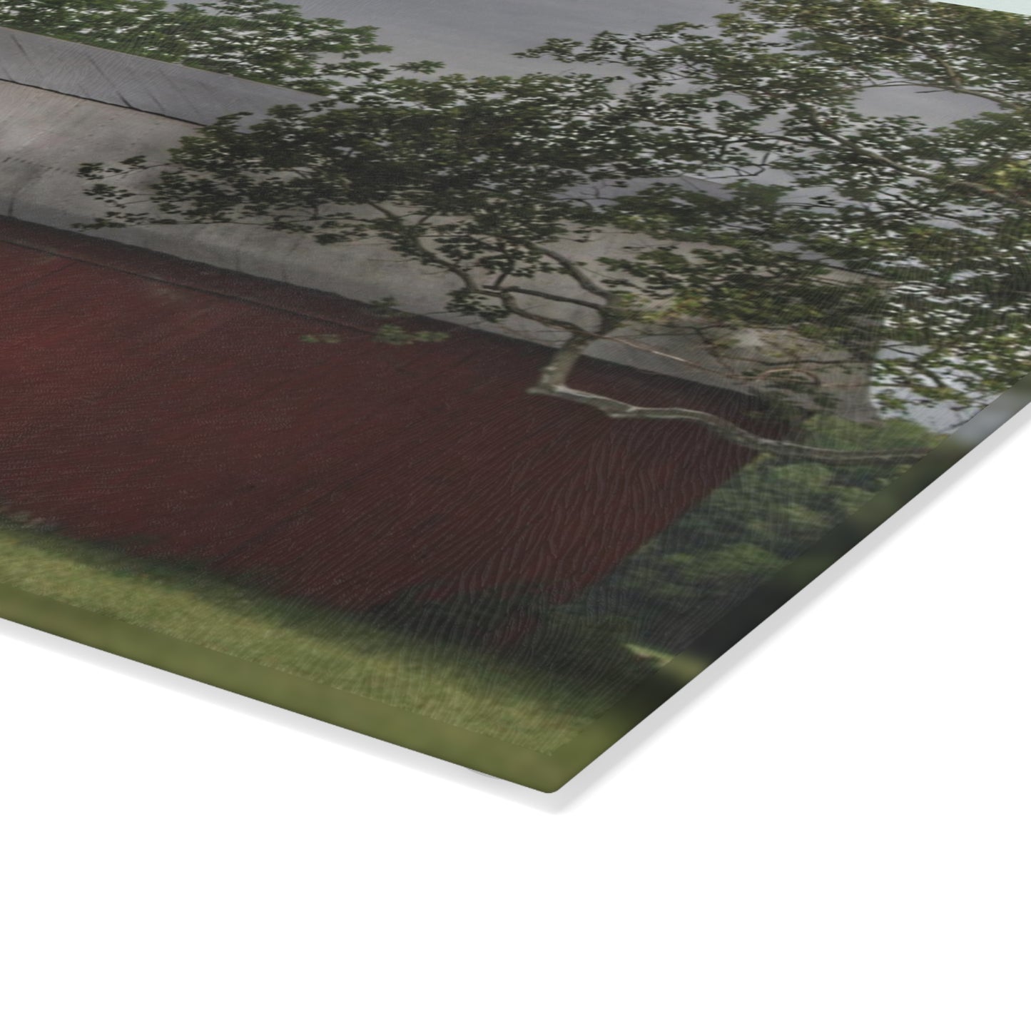 U R There Photography Barkley Road Buddies Rustic Farmhouse Tempered-Glass Cutting Board