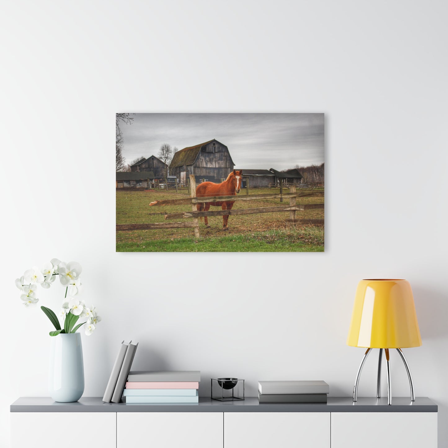 U R There Photography South Summers Road Old Grey and Caramel IV Rustic Farmhouse Acrylic Wall Print