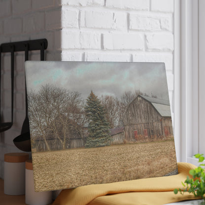 Barn Boutique Rustic Tempered-Glass Cutting Board| Frankenmuth Flint Street Farm