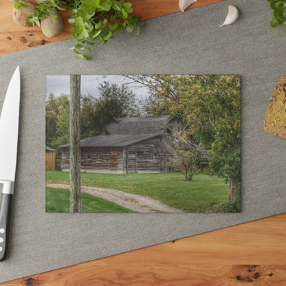 U R There Photography Hayes Road Hidden II Rustic Farmhouse Tempered-Glass Cutting Board