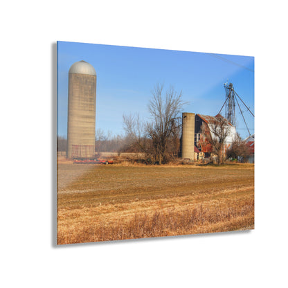 U R There Photography North Cemetery Roads Forgotten Grey Rustic Farmhouse Acrylic Wall Print