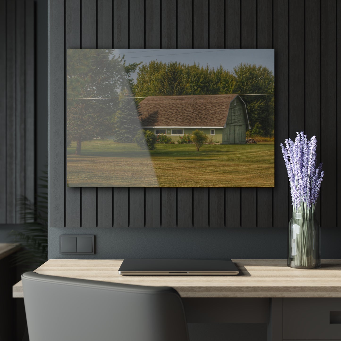 U R There Photography Crawford Road Green Rustic Farmhouse Acrylic Wall Print