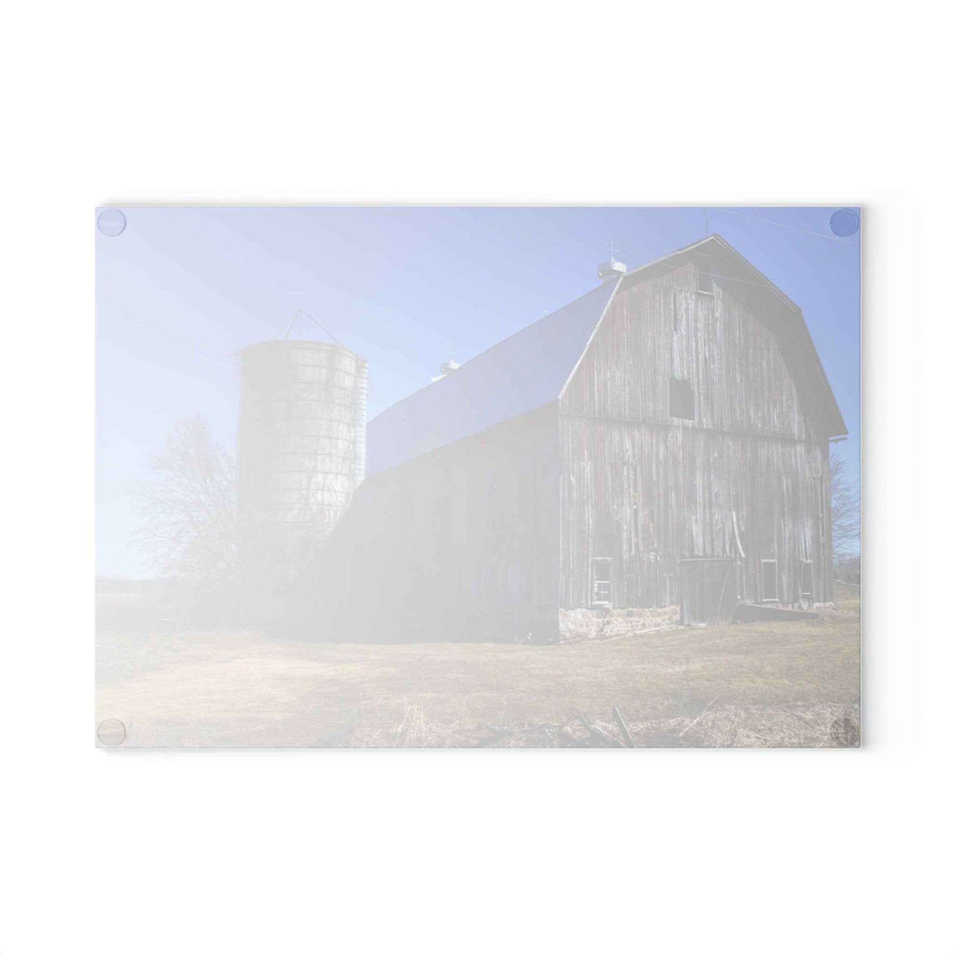 U R There Photography North Irish Red I Rustic Farmhouse Tempered-Glass Cutting Board