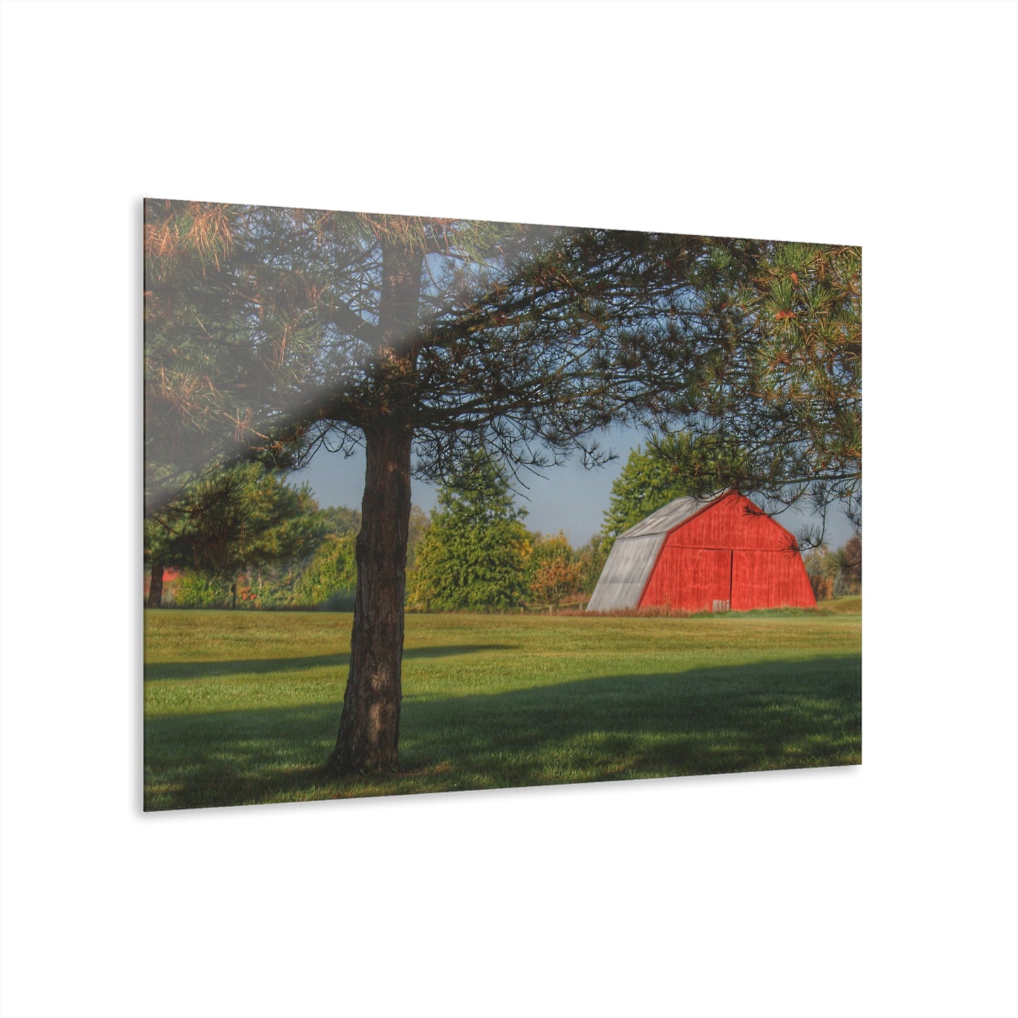 U R There Photography Peppermill Road Hidden Red Rustic Farmhouse Acrylic Wall Print