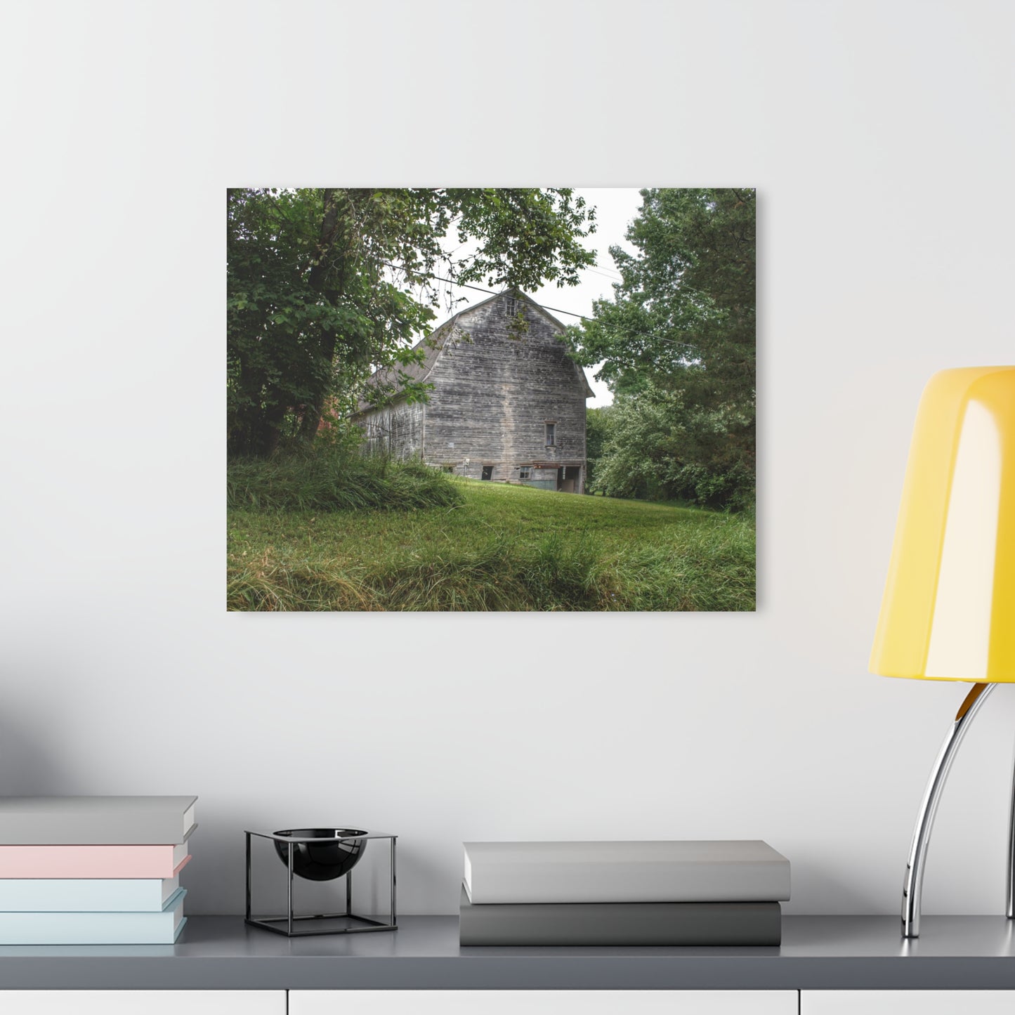 U R There Photography Snell Grey Rustic Farmhouse Acrylic Wall Print