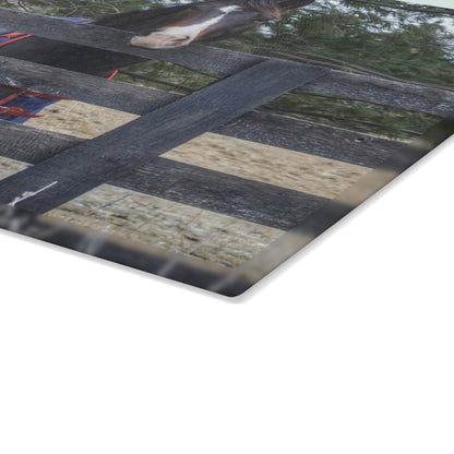 U R There Photography Hosner Road Chestnut Rustic Farmhouse Tempered-Glass Cutting Board