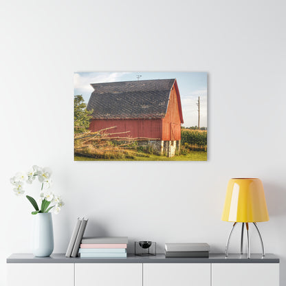 U R There Photography Otter Lake Road Red II Rustic Farmhouse Acrylic Wall Print
