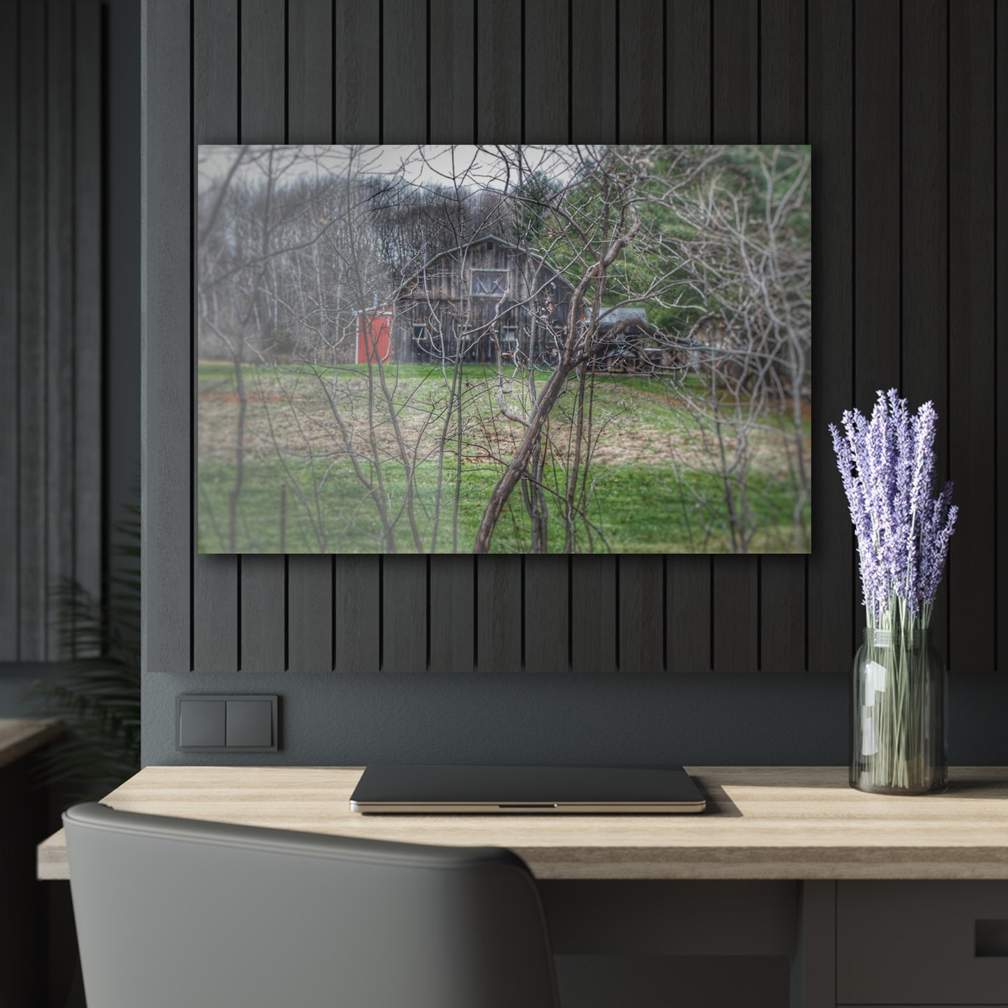 U R There Photography Hidden Capac Grey Rustic Farmhouse Acrylic Wall Print