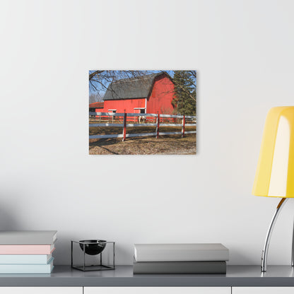 U R There Photography Wolcott Red and Filly Rustic Farmhouse Acrylic Wall Print