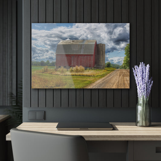 Barn Boutique Modern Farmhouse Acrylic Wall Print| Haines Road Red I