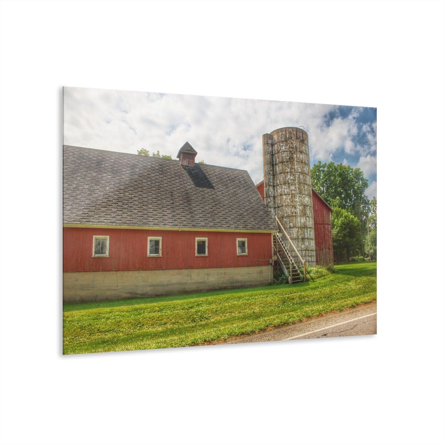 U R There Photography Metamora Red Silo Rustic Farmhouse Acrylic Wall Print