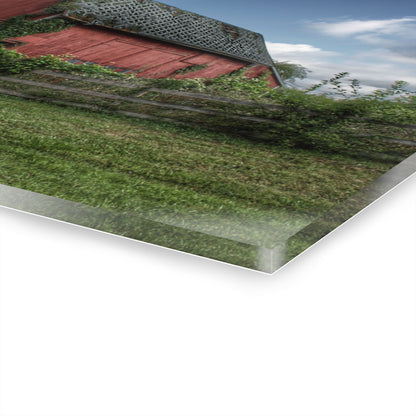 U R There Photography Hegal Road Old Red I Rustic Farmhouse Acrylic Wall Print