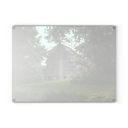 U R There Photography Snell Grey Rustic Farmhouse Tempered-Glass Cutting Board