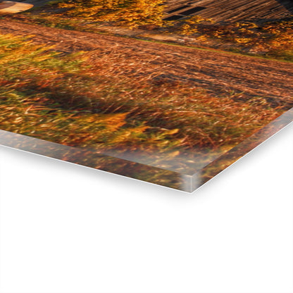 U R There Photography Lake Pleasant Road Grey Rustic Farmhouse Acrylic Wall Print